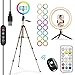 Ring Light avec 2 Trepied, PEYOU [26RGB] [Télécommande Intelligente] Anneau Lumineux, Stable Trépied Appareil Photo en Aluminium, 10 Niveaux de Luminosité, pour Youtube Selfie Vidéo Tiktok