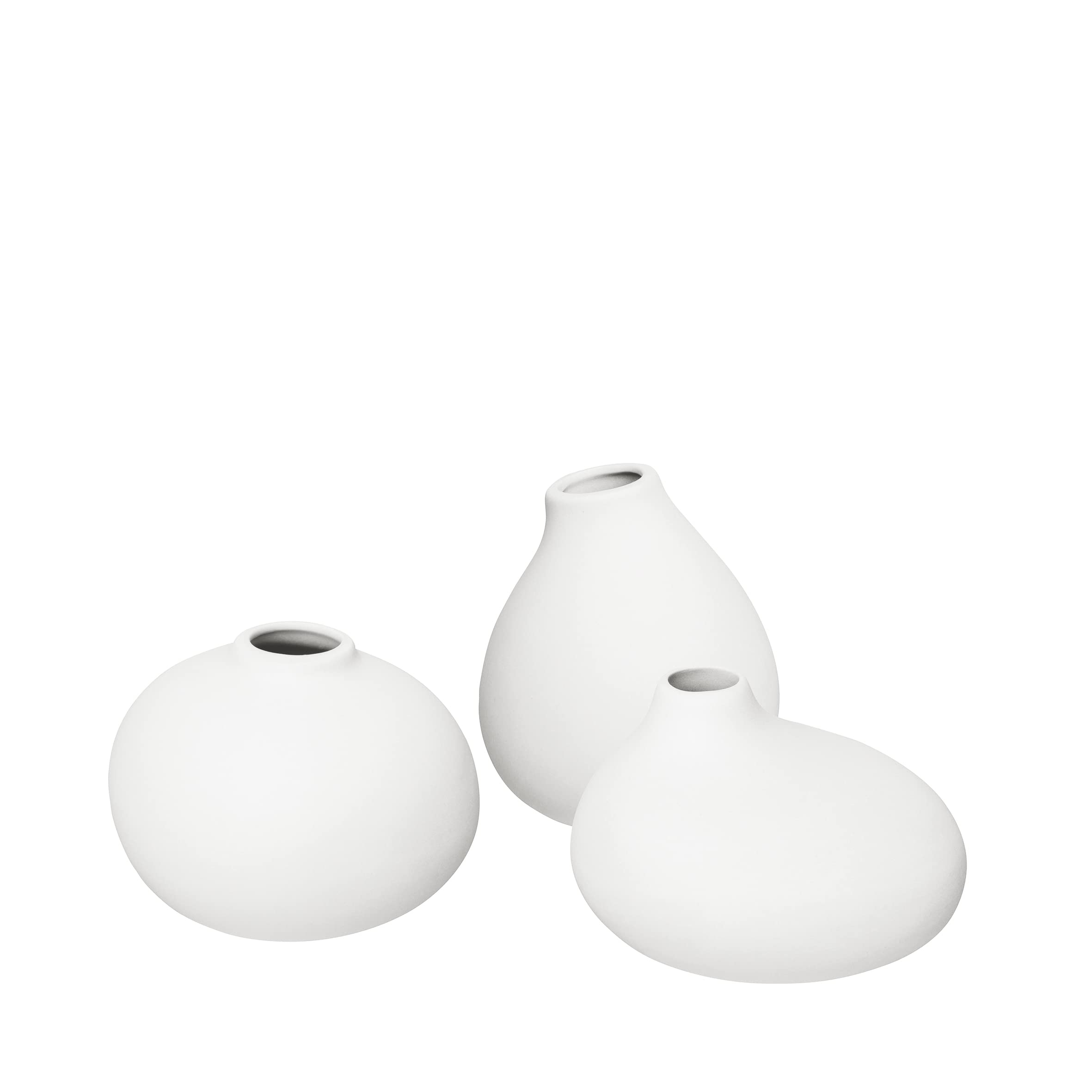 Vases Blomus Nona blancs lot de 3 pour sublimer vos espaces vides