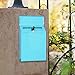 Truosbis Iron Vertical Locking Drop Box, Key Newspaper Holder Front Door, Blue