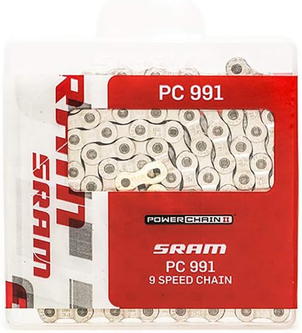 SRAM PC-991 9 Speed Silver Chain with Powerlink