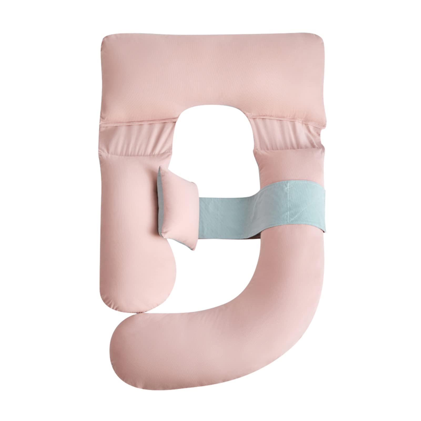Coussin de grossesse rose en U pour des nuits sereines et un sommeil réparateur