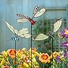 Juegoal 20 Inch Butterfly Garden Stakes Decor, Dragonfly Stakes, Hummingbird Glow in Dark Metal Yard Art for Mom, Mothers Day Ideal Gifts, Indoor Outdoor Lawn Pathway Patio Ornaments, Set of 3