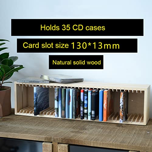 Naturalne drewno sosnowe, stojak na płyty CD, DVD, półka do przechowywania płyt DVD, stojak do przechowywania naczyń, uchwyt na płyty CD, półka ekspozycyjna, pomieści 35 skrzynek na klejnoty CD