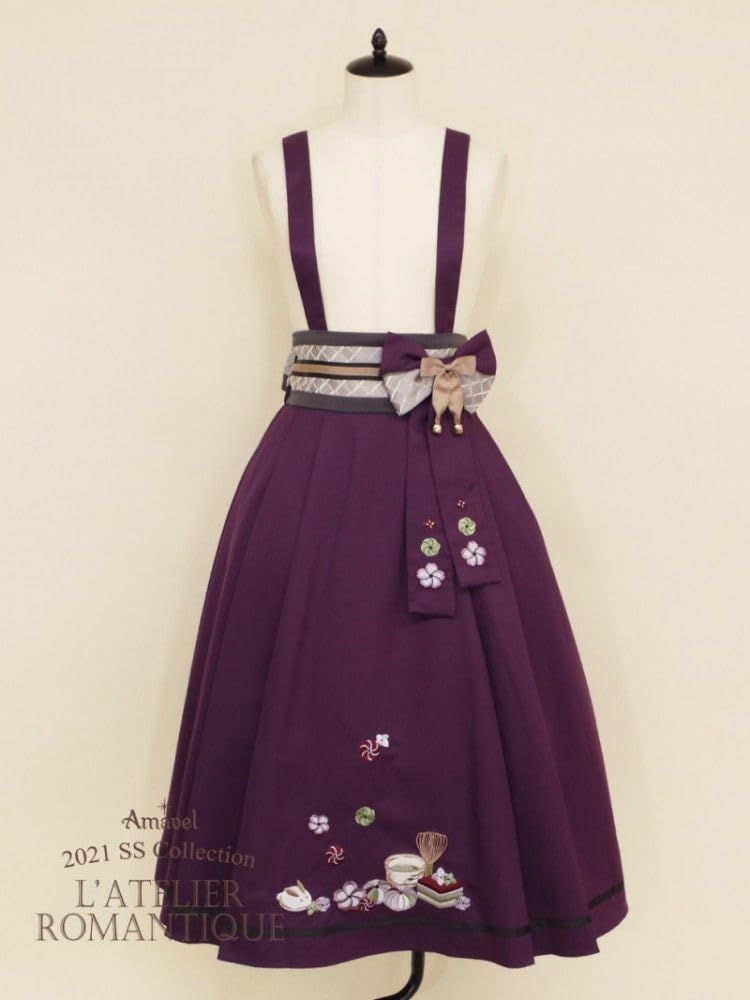 Amavel 春花便りのお茶会 和風スカート Amavel / 春花便りのお茶会 和風スカート F ピンク O-25-10-25-017-CA-