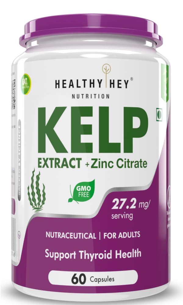 See full amazon price history chart for HealthyHey Nutrition Kelp Extract with Zinc Citrate - 60 Vegetable Capsules HealthyHey Nutrition Kelp Extract with Zinc Citrate - 60 Vegetable Capsules (B0C8P8BC12) Amazon Price History, Amazon Price Tracker