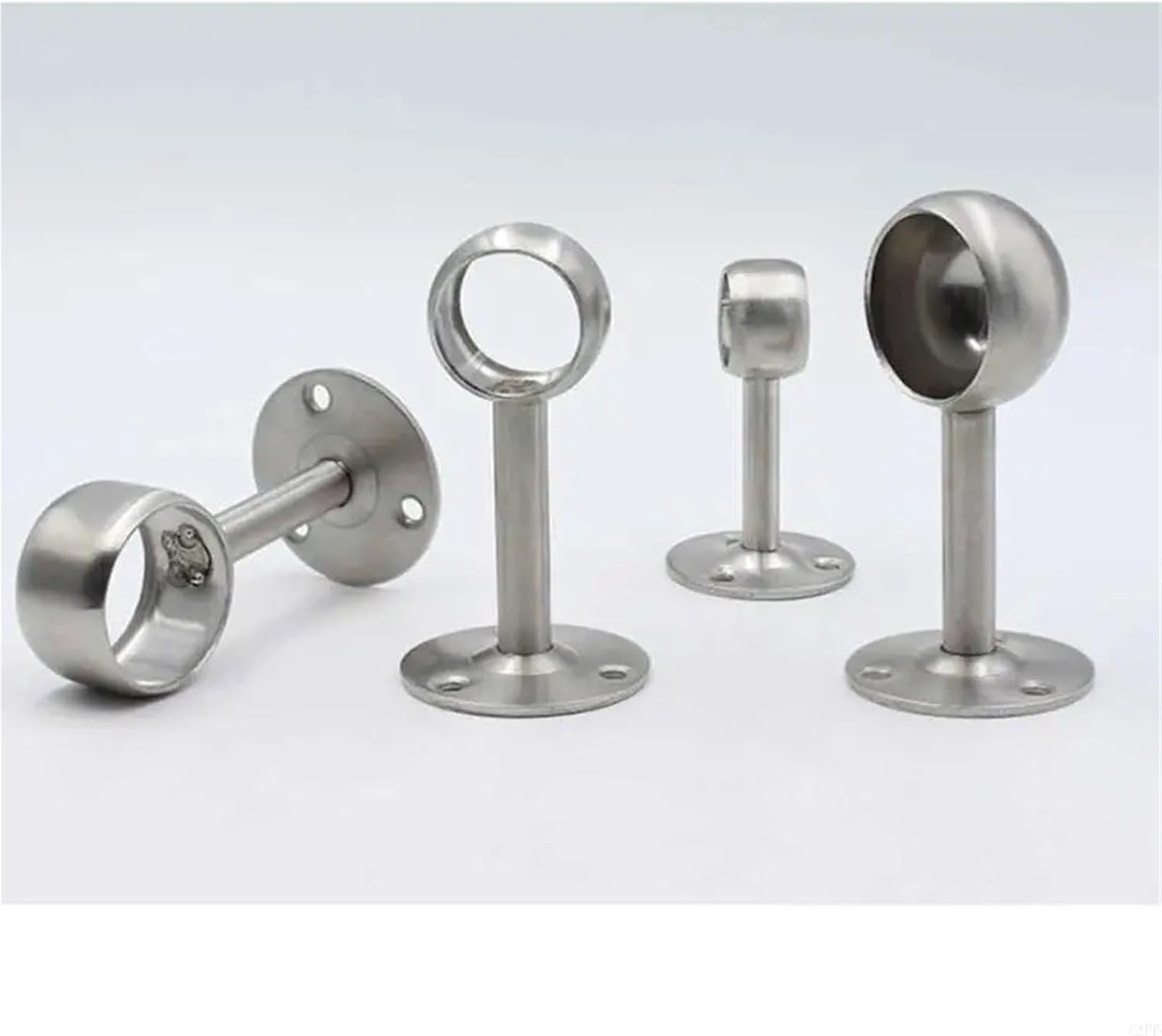 10Pcs Home Hanging Rod Support Socket,Closet Pole Sockets Flange Rod Holder(Color22)