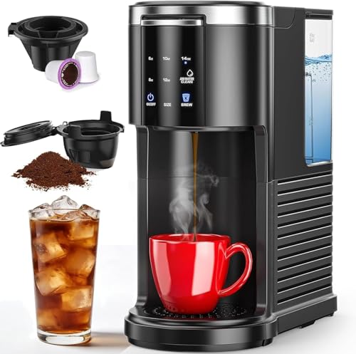 COWSAR Commercial Single Serve Coffee Maker, K Cup Coffee Brewer for Capsule and Ground Coffee,...