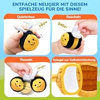 JoyCat Baby Spielzeug 6-12 Monate, Baby Bienenstock mit 5 Bienen Spielzeug – Ansicht 2