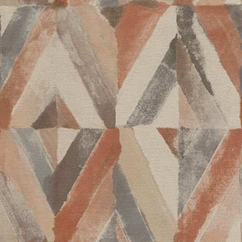 Rasch Papier peint intissé 704020 de la collection Kalahari en rouge, beige et gris avec motifs style peinture textile africaine - 10,05 m x 53 cm (L x l)