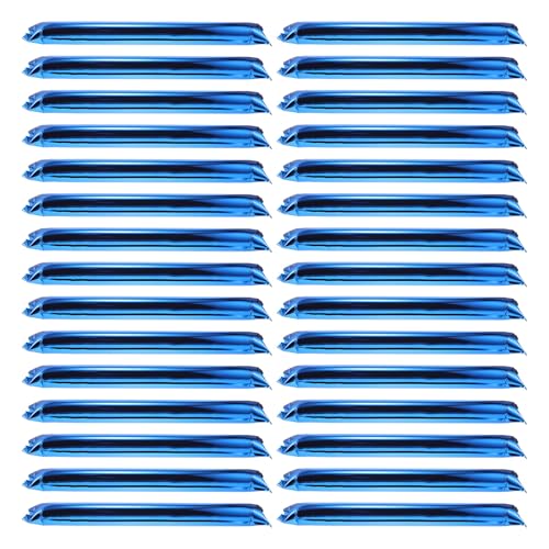 Kisangel 32 Pcs Inflatable Cheering Sticks, Blue Aluminum Film Team Spirit Boom Noise Makers, 23.6 Inch Fan Noisemakers for Sports Events, Football, Basketball, Party Cheers