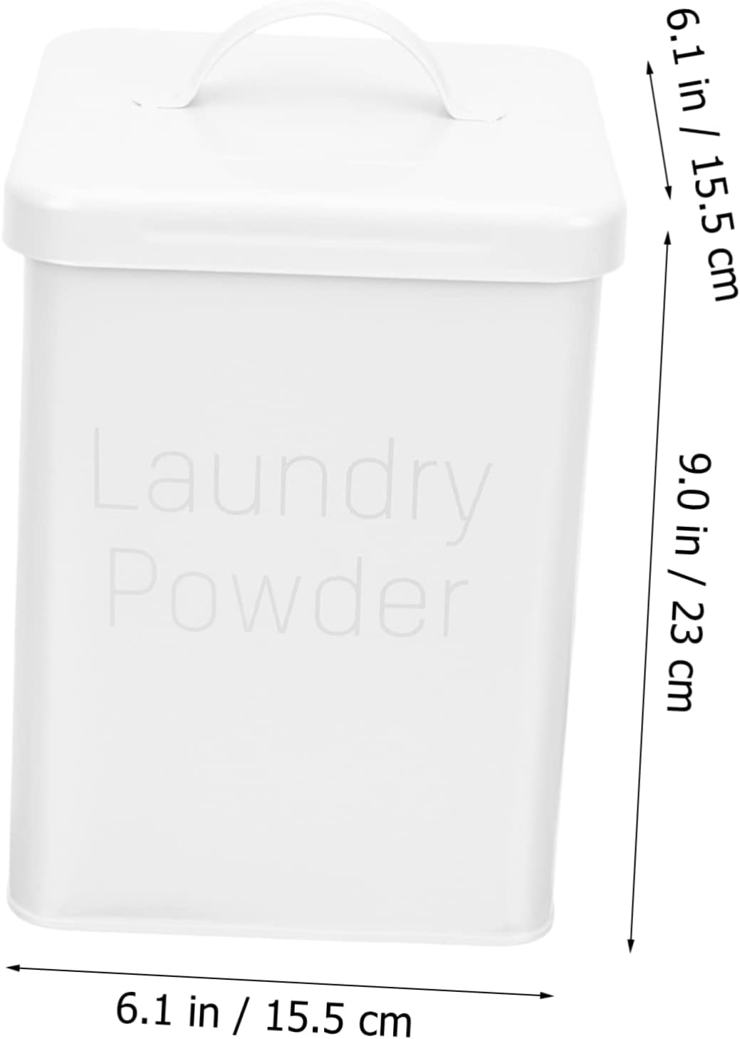 Laundry Powder Container Lid 1 Set Portable Metal Laundry Soap Dispenser Detergent Holder Scoop for Home Organization