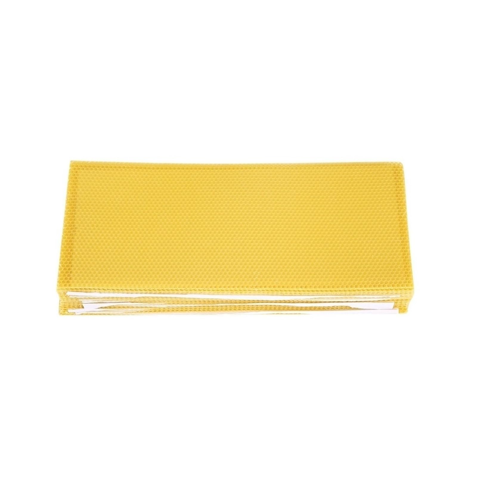 Hojas de cera de abejas pura de 30 unidades en color amarillo dorado para base de colmena
