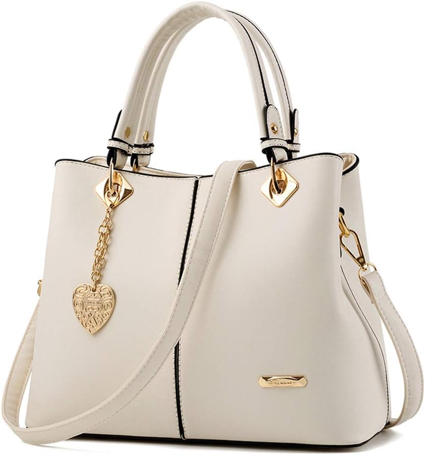 KAMIERFA Designer Collection Fashion Crossbody Top-Handle Handbag with Elegant Pendant, Classic Ladies Purse, Satchel Purse, PU Leather