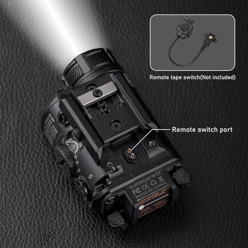 Image of RovyVon GL4 Pro+ Upgraded Crossbolt 4-in-1 Rail-Mounted Flashlight with Adjust Rail Adapter, 400 Lumens White Light, Visible Green Beam, IR Illuminator and IR Beam, and Remote Control Compatible