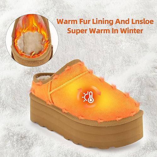 Platform Boots for Women Ultra Mini Ankle Boots Huggy Cozy Slippers with Fur Interior Womens Suede Winter Boots2