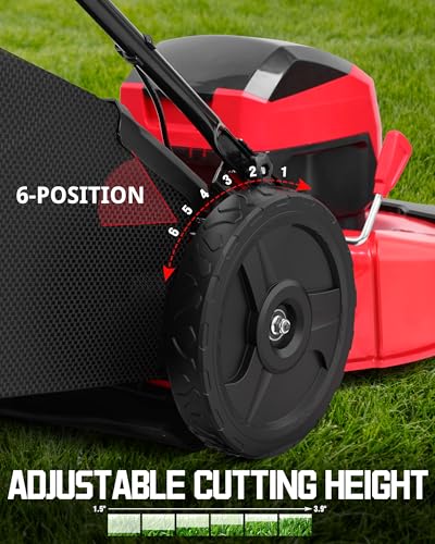 Image of PowerSmart 40V 21 inch Cordless Lawn Mower, Up to 1 /4 Acre, Dual 40V 4.0Ah Batteries and a Charger Included, 1.5 inch - 3.9 inch Height Adjustment, 1.4 Bushels Collecting Bag (MB2400B)