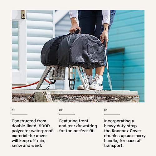 Image of Gozney Roccbox Portable Pizza Oven Cover, 900D Waterproof Cover for Outdoor Pizza Oven with Heavy-Duty Strap for Ease Transport, Black