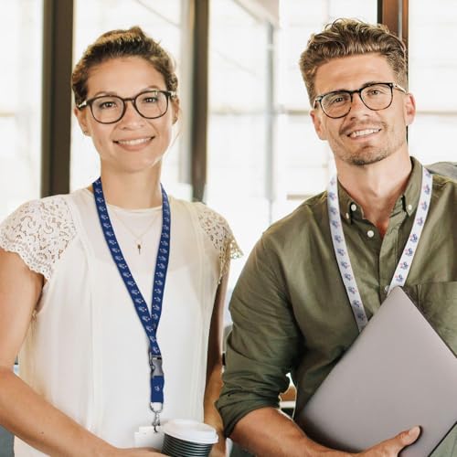 WinCraft Los Angeles Dodgers Schlüsselband mit abnehmbarer Schnalle, 2,5 cm, Wordmark-Logo, Blau / Weiß, Blau, 3 cm