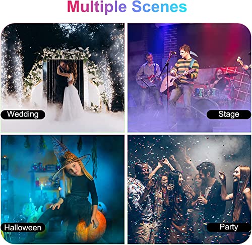 Halloween Fog Machine, 6 Led Lights&4 Colors Effect, Professional Smoke Machine Remote Control For Parties Holidays Wedding And Stage Effect (900W) #TOP1