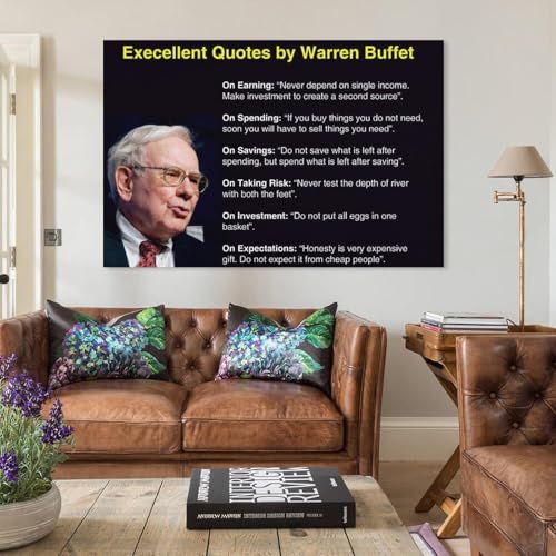 Impression toile Warren Buffett moderne - Décoration murale 50x75