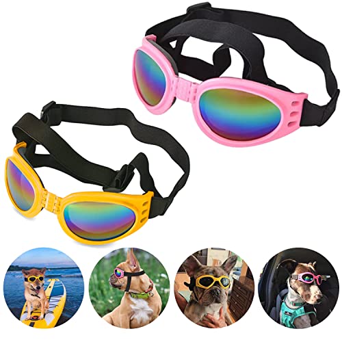 Dog Goggles Pet Sunglasses Adjustable Foldable Eye Wear UV Protection Windproof Polarized Sunglasses for Dogs About Overā¦