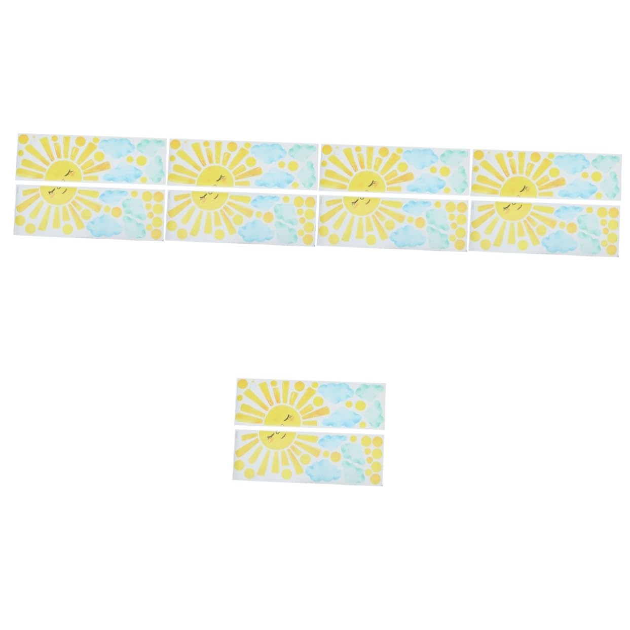 HOMSFOU 5sets Adesivo Murale Sole e Stile Bohemien Decorazione Murale Autoadesiva Per Camera Da Letto e Soggiorno Durevole