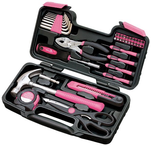 【新品】女性 工具セット 作業工具セット 71点組 ピンクカラー Amazon | DEKO 女性用工具セット 71点 ホームツールセット 作業