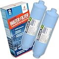 Firebelly Outfitters RV/Marine Inline Water Filter - KDF & GAC Filtration System for RV, Camper, Boat & Outdoor Use - Protects Against Bad Taste, Odor, Chlorine, Iron, Sediment & More - (2 Pack)