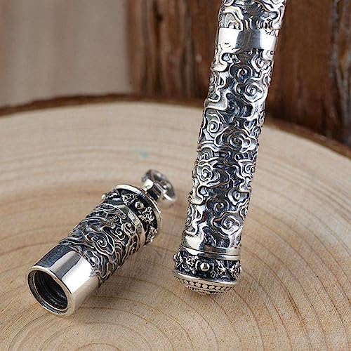 Pingente S925 Silver Pingente Retro Estilo Silver Pen Lucky Cloud Padrão Masculino Apresenta Profess
