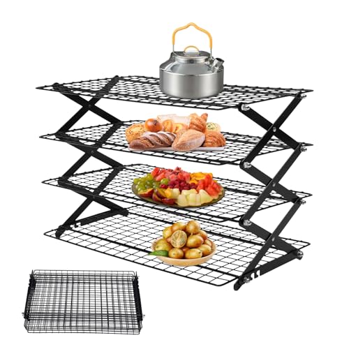 JAYGOVAN 4 Tier Collapsible Cooling Rack for Baking 15.8