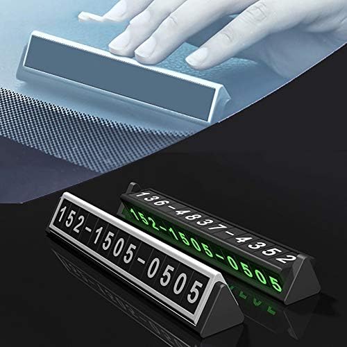 Luminous Car Parking Card Hidden Number Plate Stickers Night Temporary Stop in Car-Styling
