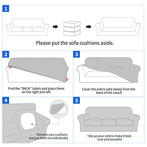 Housse de fauteuil relax stretch 2 places pour meuble inclinable