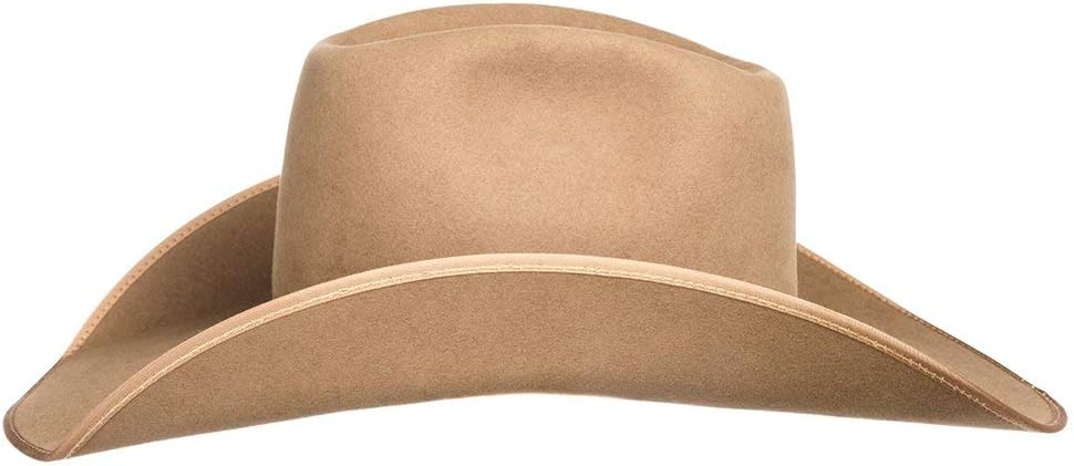 7X Pecan/Bean Belly Bound Edge 4-1/2 Brim Open Crown Felt Cowboy Hat Pecan - Image 3