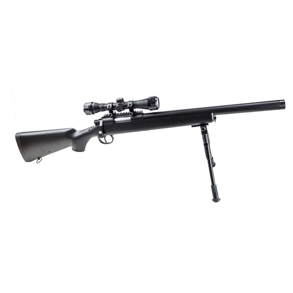 PACK completo softair M52 Sniper Double Eagle/Sniper a molla/Plastica ad alta resistenza/Ricarica manuale (1 Joule) -Consegnato con accessori