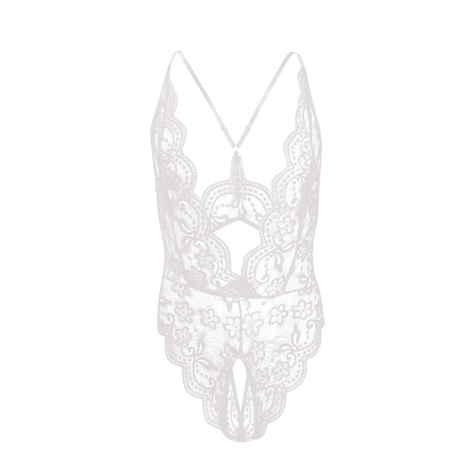 Uomo Pizzo Pagliaccetto Sexy Mesh Tulle Costume da bagno Sissy Tanga Tutina Vestito