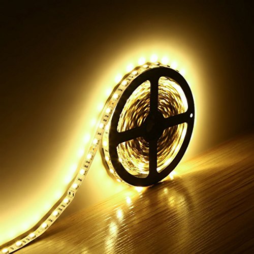 JOYLIT 12V LED Strip Lights 5M Warm White 3000-3500K IP65 Waterproof, 300LEDs SMD 5050 Flexible Cuttable Tape Light for Kitchen Cabinets, Bathroom, Mirror, Outdoor (Without Power Supply) - Cosy Home Interiors JOYLIT 12V LED Strip Lights 5M Warm White 3000-3500K IP65 Waterproof, 300LEDs SMD 5050 Flexible Cuttable Tape Light for Kitchen Cabinets, Bathroom, Mirror, Outdoor (Without Power Supply) - Image 2
