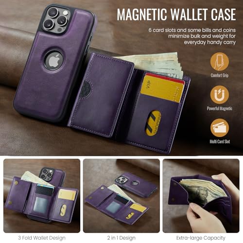 Coque iPhone 15 Pro Max anti-piratage RFID avec porte-carte aimant&eacute; - 3