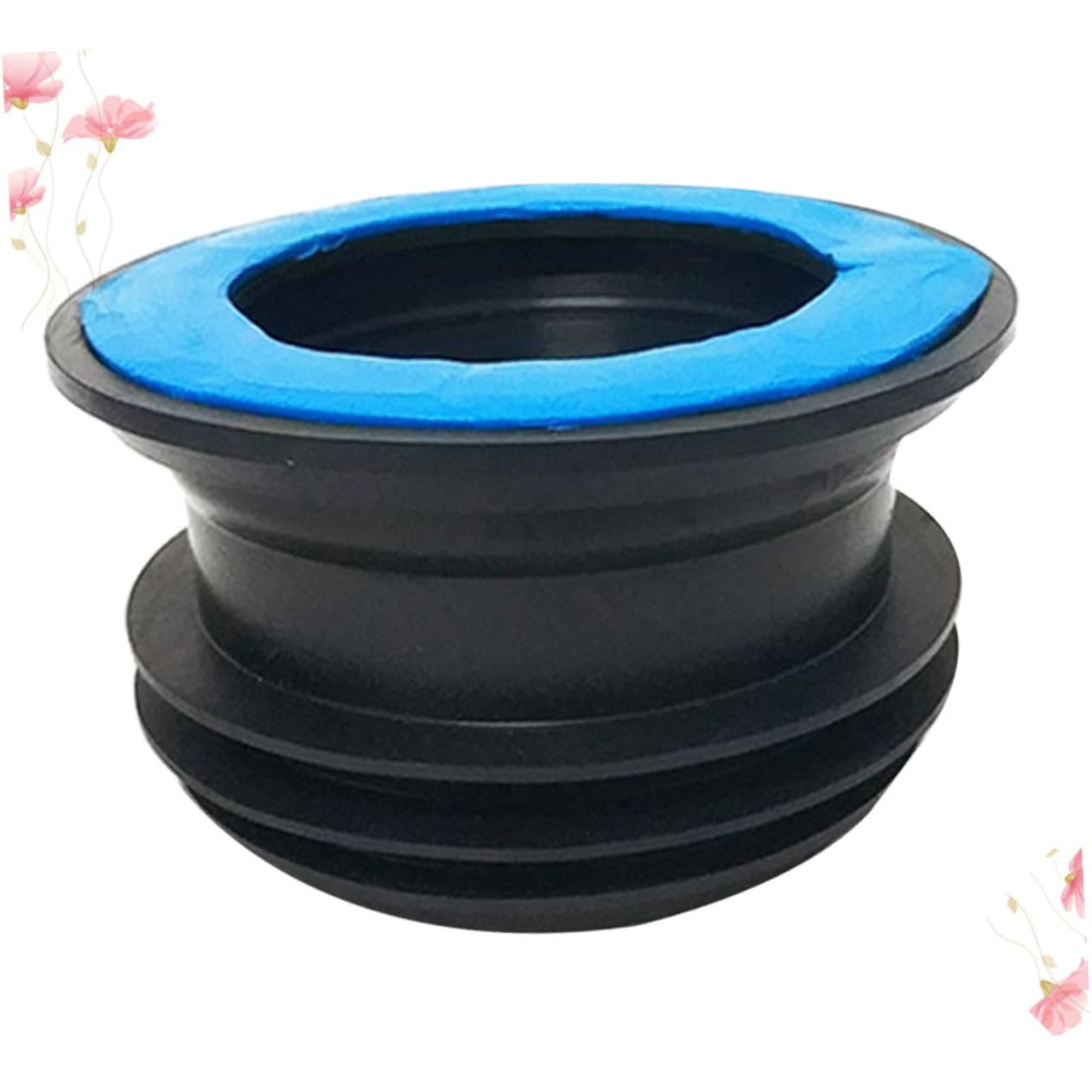 iplusmile 2 Pezzi Guarnizione Per Wc Anello Copriwater Guarnizione Per Wc Flangia Per Wc Anello Di Tenuta Per Scarico Gomma Blu