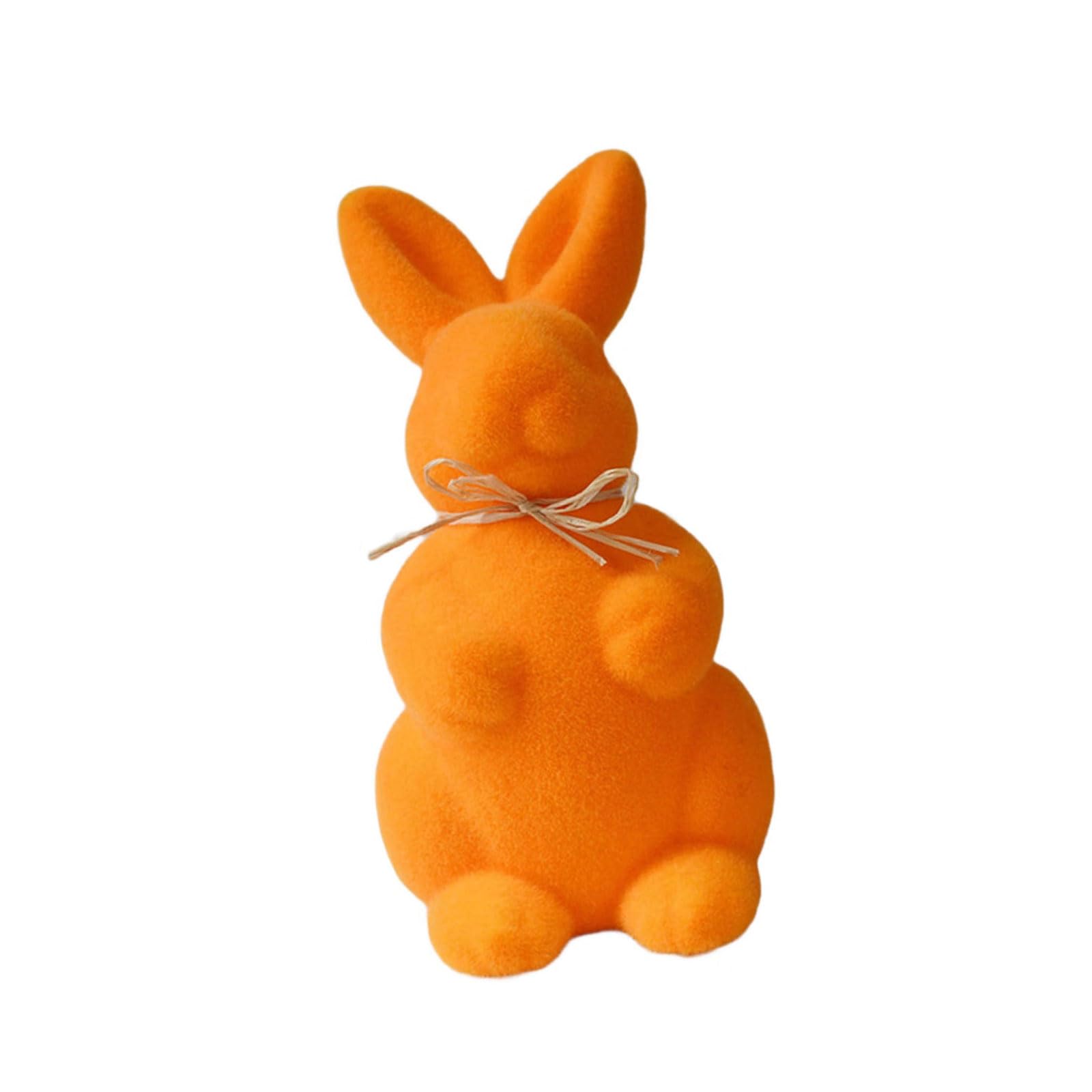 Nucelit Holiday Bunnies Figurine for Spring Table and Indoor Decoration Holiday Decoration Lovely Color Optional Desk Ornament