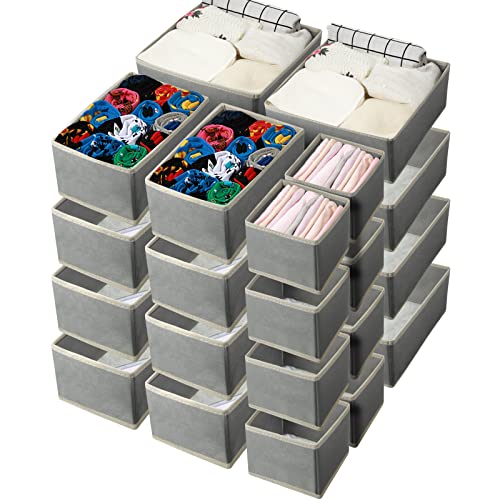 Potchen 24 Set Clothes Dresser Drawer Organizers, Closet Wardrobe Organizers Storage Dividers, Underwear Foldable Cloth Baby #TOP16