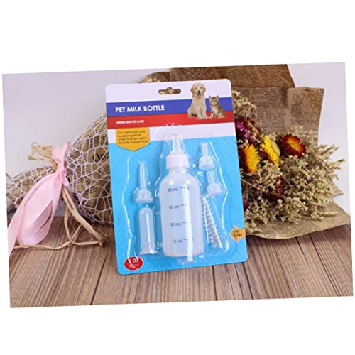 Abaodam Pet Nursing Bottle Set Food Grade Feeding Kit for Kittens Puppies Small Animals Includes Cleaning Brush for Newborn