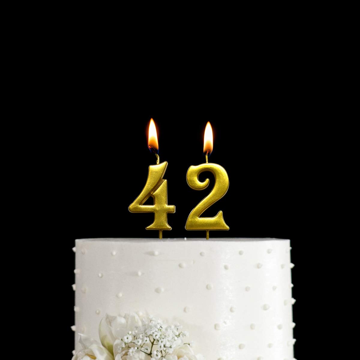 Amazon.co.jp: MAGJUCHE ゴールド 42歳の誕生日 数字キャンドル 数字42