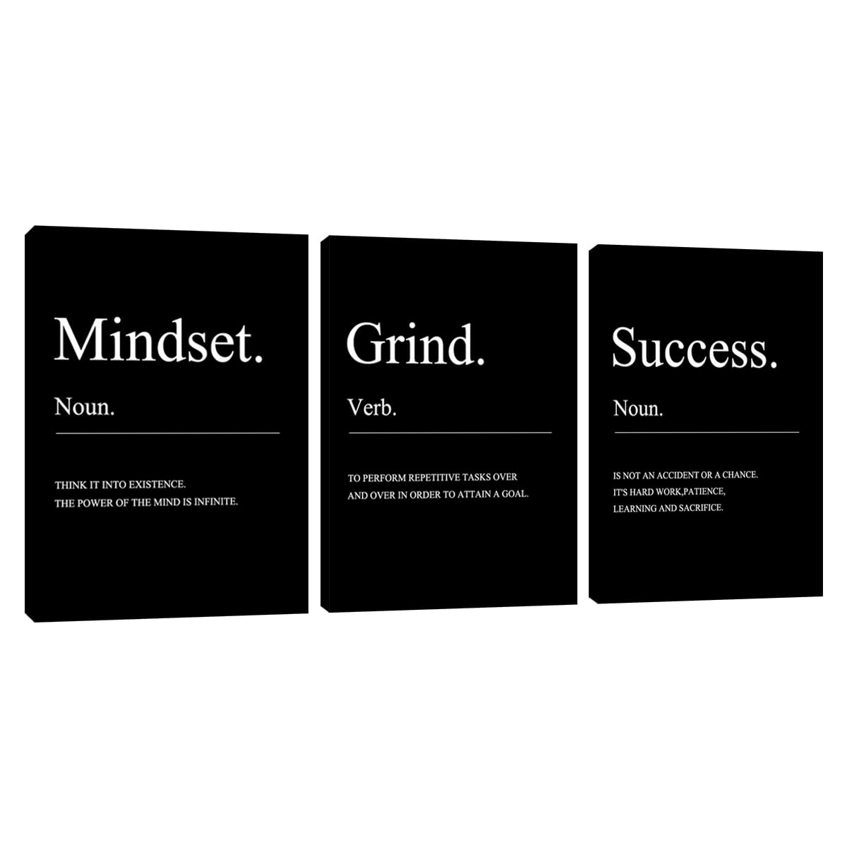 Amazon.com: Azrosap Motivational Canvas Wall Art 3 Pieces Entrepreneur ...