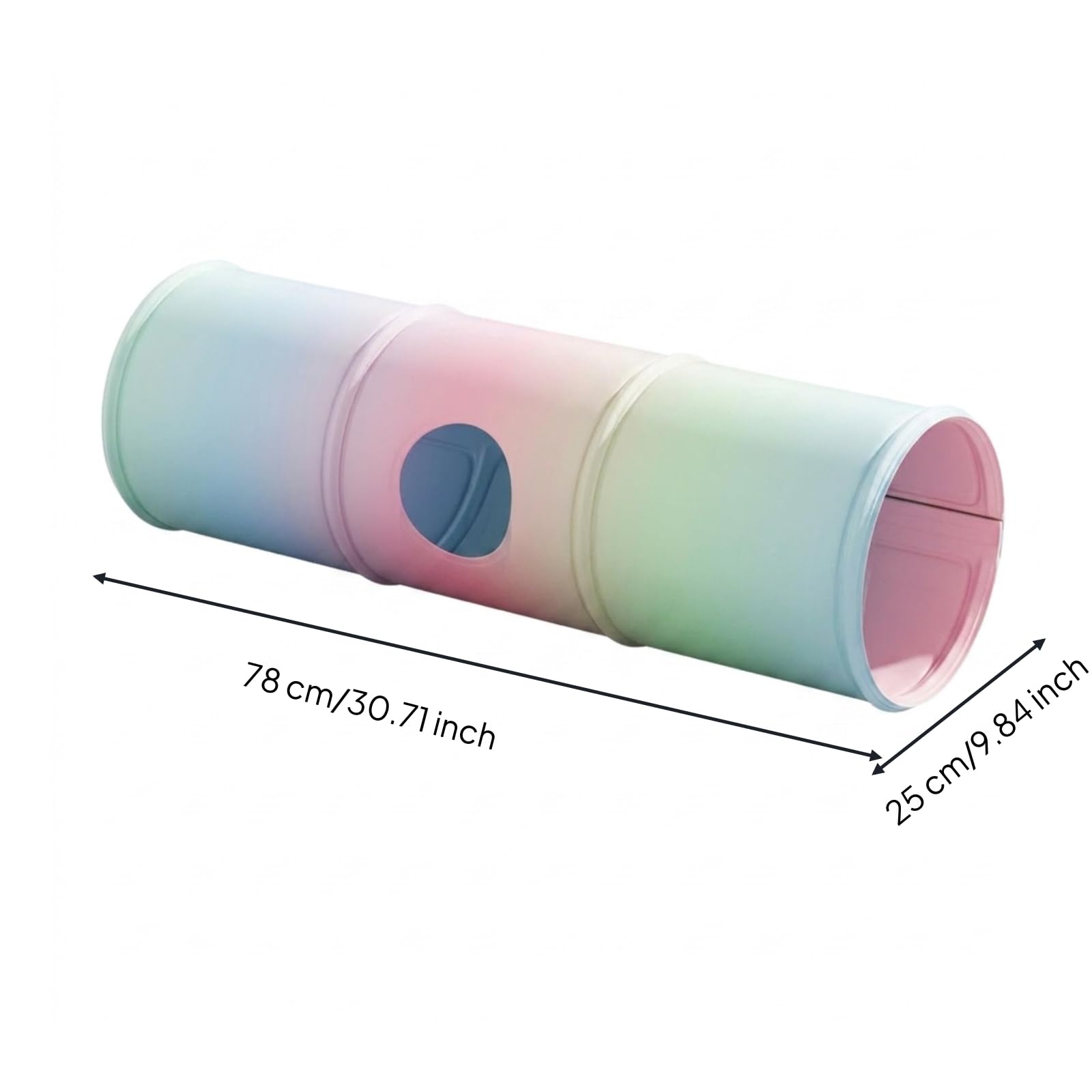 Tappetino da Gioco con Tunnel Pieghevole Tappetino Gioco Gatti Impermeabile per Gattini, Medio 78 25cm