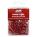 JAM Paper® - Paper Clips - Red Regular 1 Inch Paperclips - 100 paper clips per pack