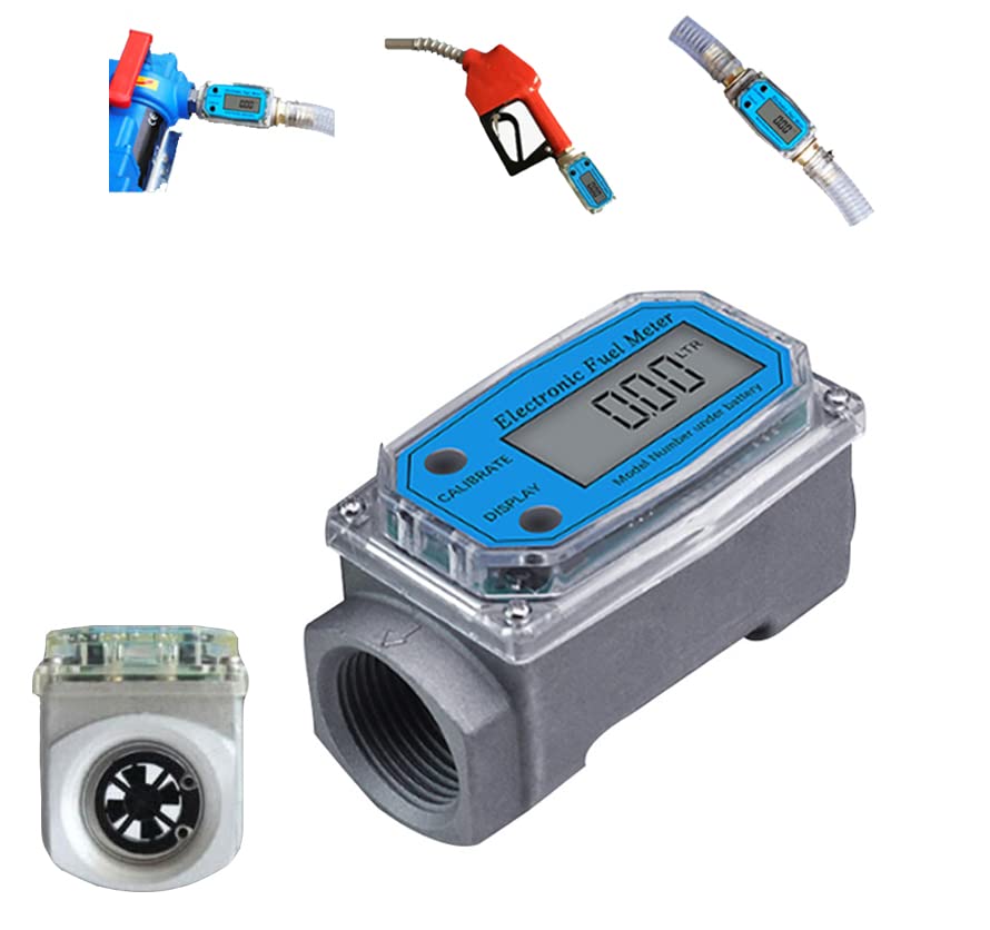 Buy Tree2018 Turbine Flow Meter, 1" Flow Water Meter 9L/min100L/min