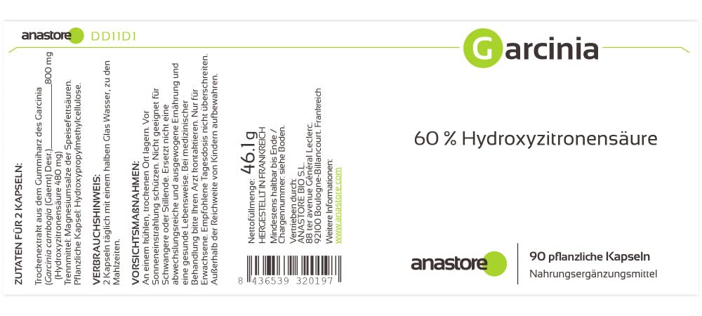 Garcinia Cambogia 400 mg 360 cápsulas Oferta 3+1 Gratis Cardiovascular Peso Adelgazamiento Corta-hambre