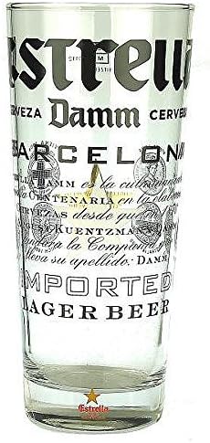 Estrella Cerveza Damm Pint Glass (King of Beers in Barcelona)