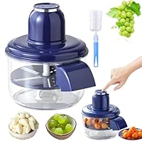 Elektrische Traubenschälmaschine, USB Wiederaufladbare Grape Peeling Machine, automatische Knoblauchschälmaschine, Multifunktionale Schälmaschine Obstschäler für Trauben, Kirschen, Tomaten (Blau)