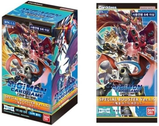 Digimon - Caja de refuerzo coreana TCG Special Booster VER V1.5 Core  24 paquetes incluidos